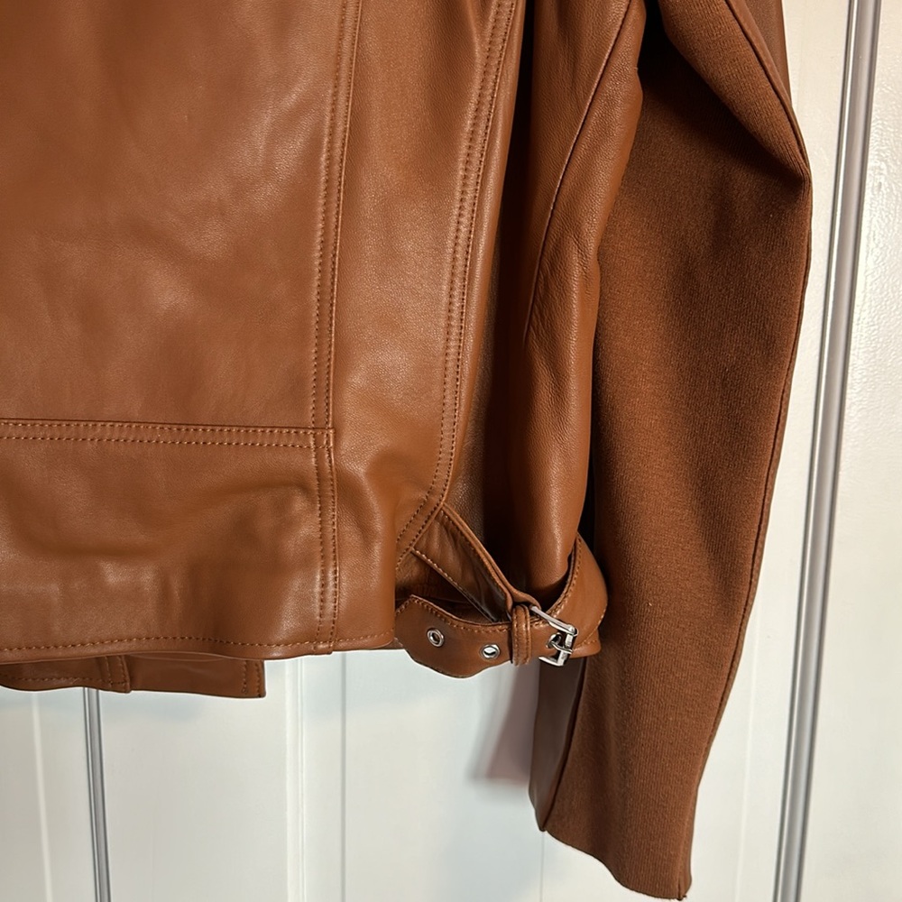 Michael Kors Caramel Brown Leather Jacket - Picture 5 of 8